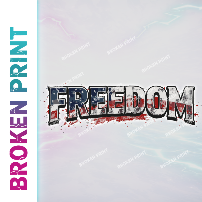Freedom Girl DTF Transfer Front & Back