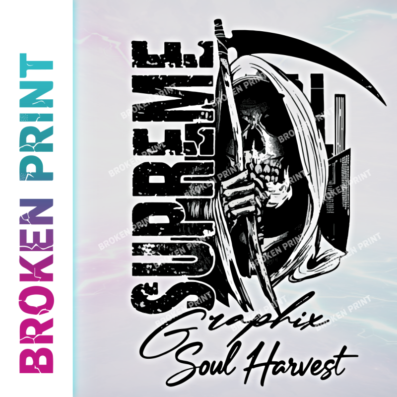 Supreme Graphix Grim Reaper DTF Transfer Front & Back