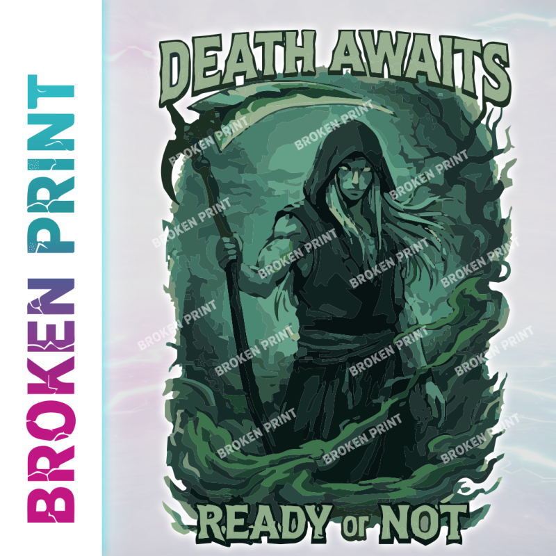 Death Awaits Streetwear DTF Print